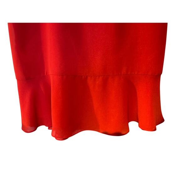 Tally Taylor Red Trumpet Midi Skirt SZ 18 W Lined Layered Christmas 90's VTG - Picture 3 of 6